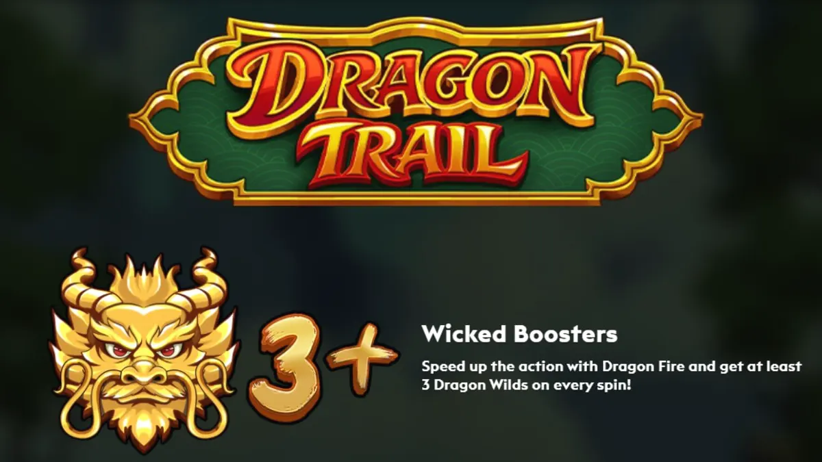 Tampilan visual slot Dragon Trail dengan latar belakang pagoda dan naga emas